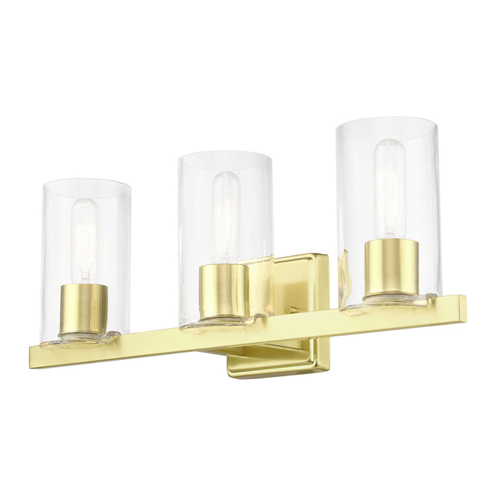 Livex Lighting 18033-12 Three Light Vanity Sconce, Satin Brass