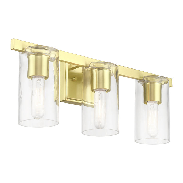Livex Lighting 18033-12 Three Light Vanity Sconce, Satin Brass