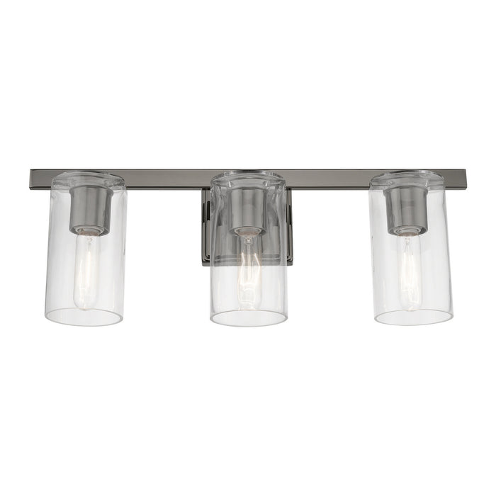 Livex Lighting 18033-46 Three Light Vanity Sconce, Black Chrome