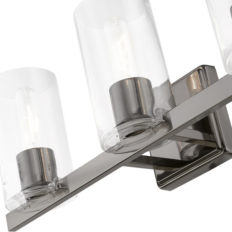 Livex Lighting 18033-46 Three Light Vanity Sconce, Black Chrome