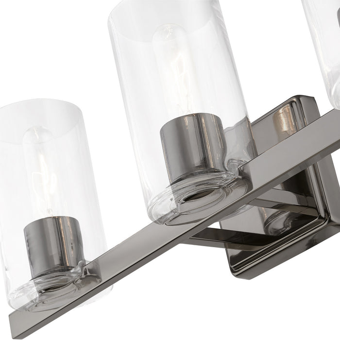 Livex Lighting 18033-46 Three Light Vanity Sconce, Black Chrome