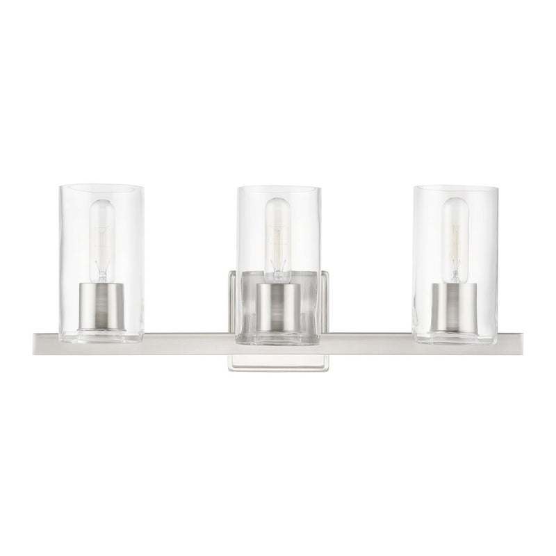 Livex Lighting 18033-91 Three Light Vanity Sconce, Brushed Nickel