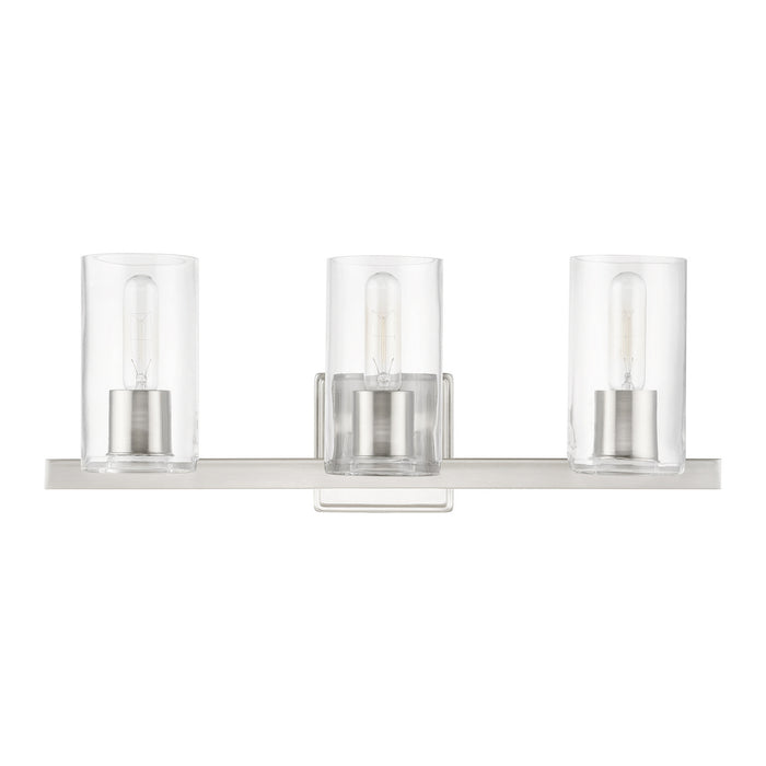 Livex Lighting 18033-91 Three Light Vanity Sconce, Brushed Nickel