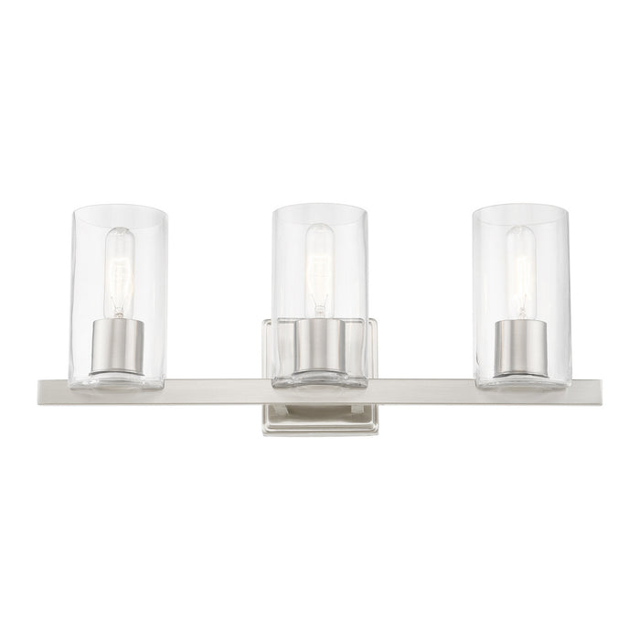Livex Lighting 18033-91 Three Light Vanity Sconce, Brushed Nickel