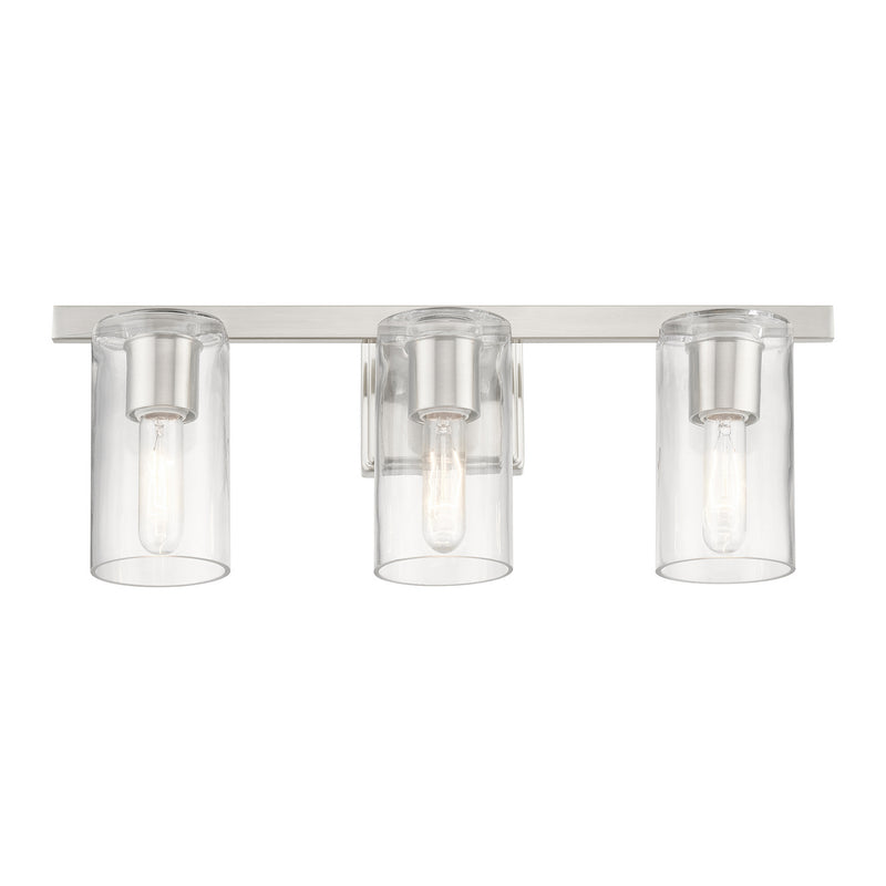 Livex Lighting 18033-91 Three Light Vanity Sconce, Brushed Nickel