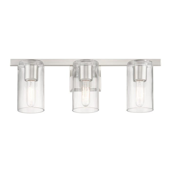 Livex Lighting 18033-91 Three Light Vanity Sconce, Brushed Nickel