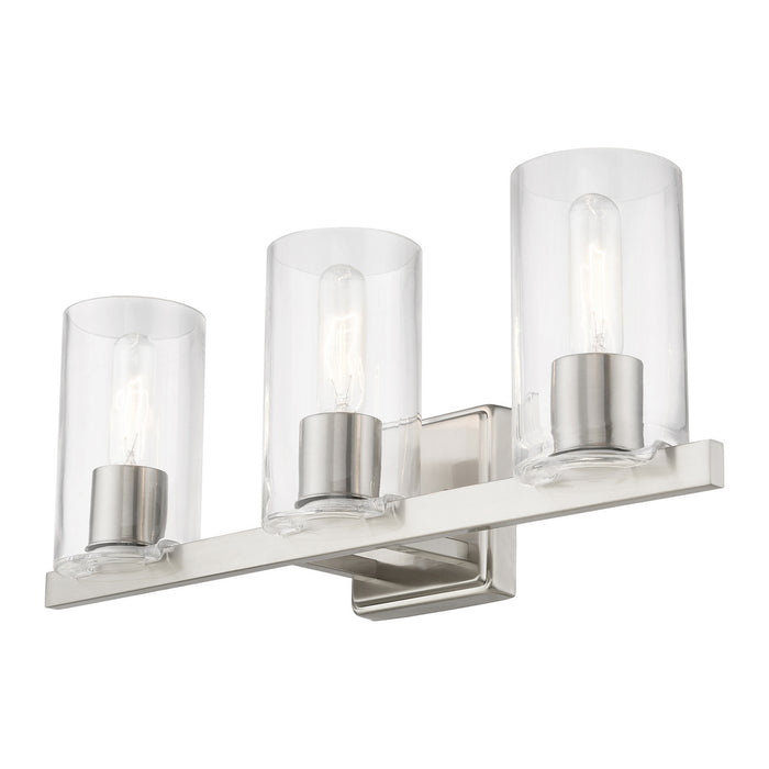 Livex Lighting 18033-91 Three Light Vanity Sconce, Brushed Nickel