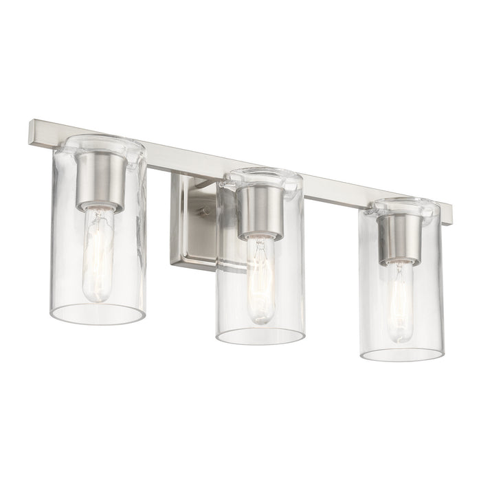 Livex Lighting 18033-91 Three Light Vanity Sconce, Brushed Nickel