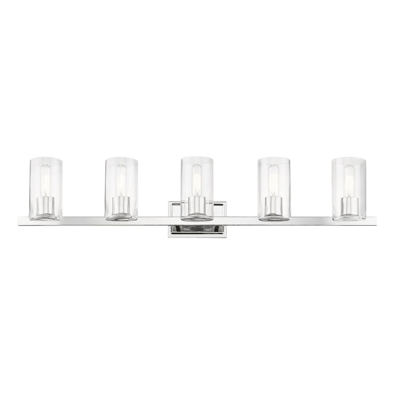 Livex Lighting 18035-05 Five Light Vanity Sconce, Polished Chrome