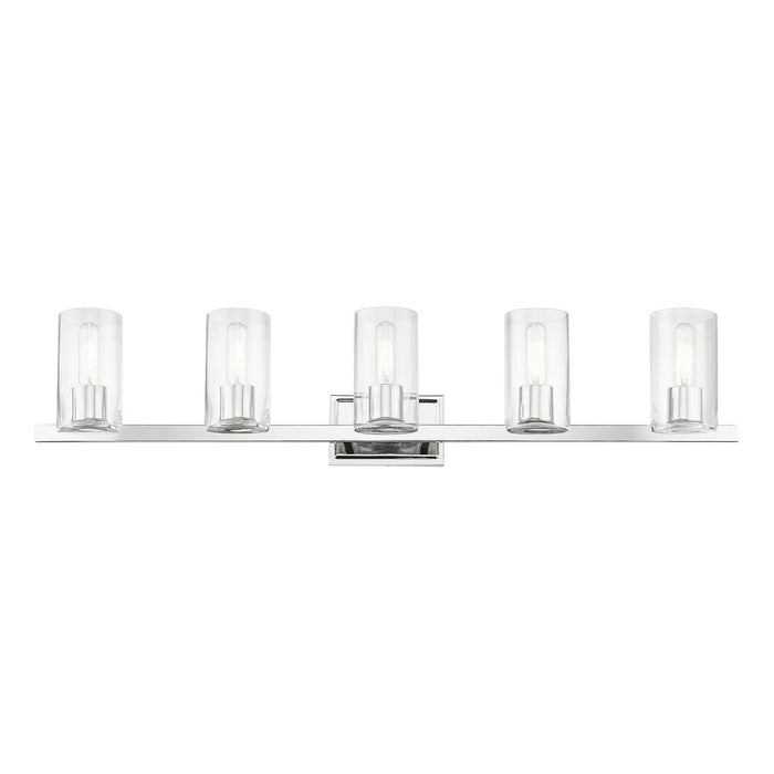 Livex Lighting 18035-05 Five Light Vanity Sconce, Polished Chrome