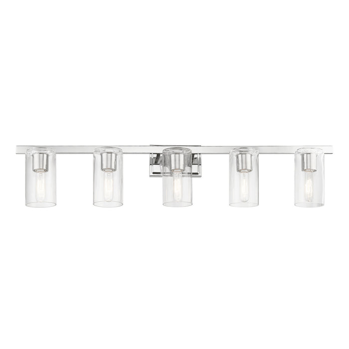 Livex Lighting 18035-05 Five Light Vanity Sconce, Polished Chrome