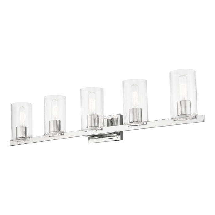 Livex Lighting 18035-05 Five Light Vanity Sconce, Polished Chrome