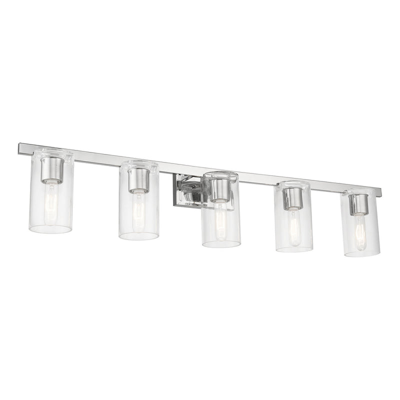 Livex Lighting 18035-05 Five Light Vanity Sconce, Polished Chrome
