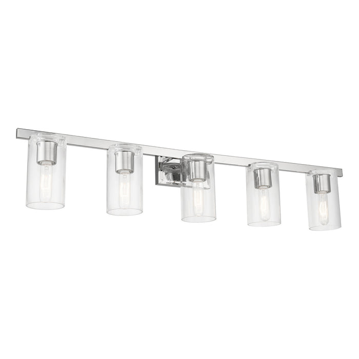 Livex Lighting 18035-05 Five Light Vanity Sconce, Polished Chrome