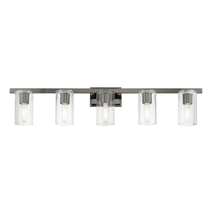 Livex Lighting 18035-46 Five Light Vanity Sconce, Black Chrome