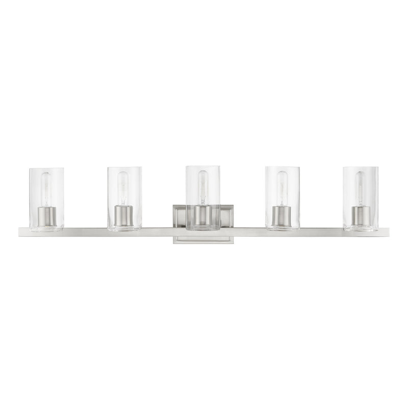 Livex Lighting 18035-91 Five Light Vanity Sconce, Brushed Nickel