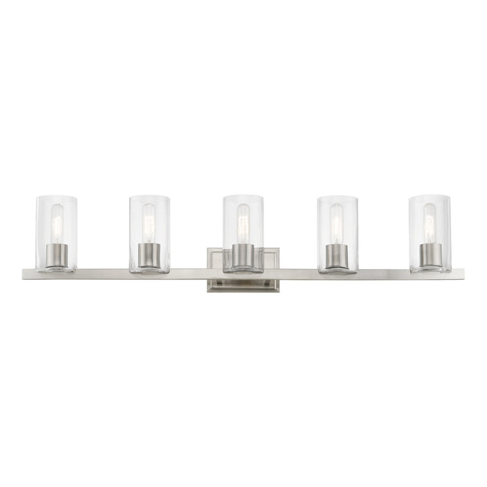 Livex Lighting 18035-91 Five Light Vanity Sconce, Brushed Nickel