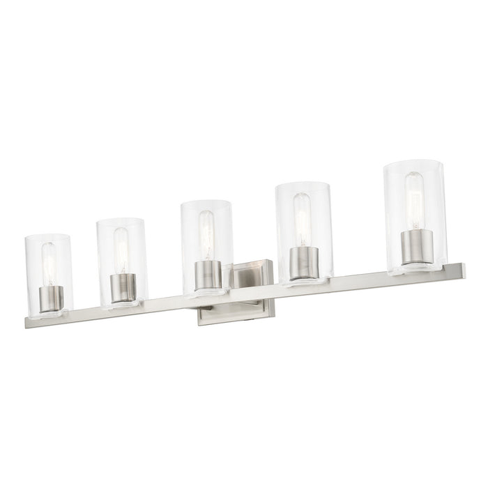 Livex Lighting 18035-91 Five Light Vanity Sconce, Brushed Nickel