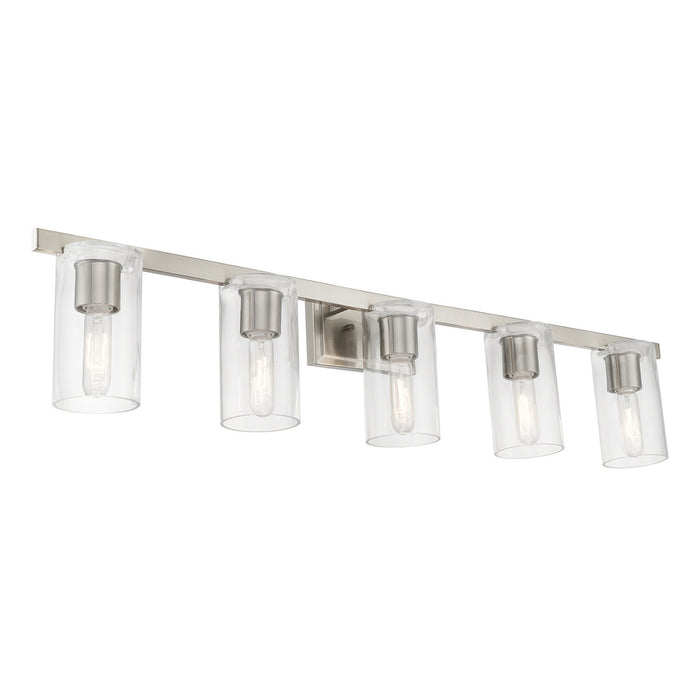 Livex Lighting 18035-91 Five Light Vanity Sconce, Brushed Nickel