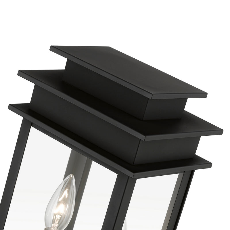 Livex Lighting 2015-04 Two Light Outdoor Post Top Lantern, Black