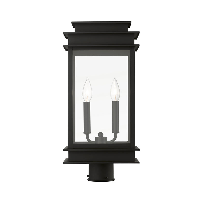 Livex Lighting 2017-04 Two Light Outdoor Post Top Lantern, Black