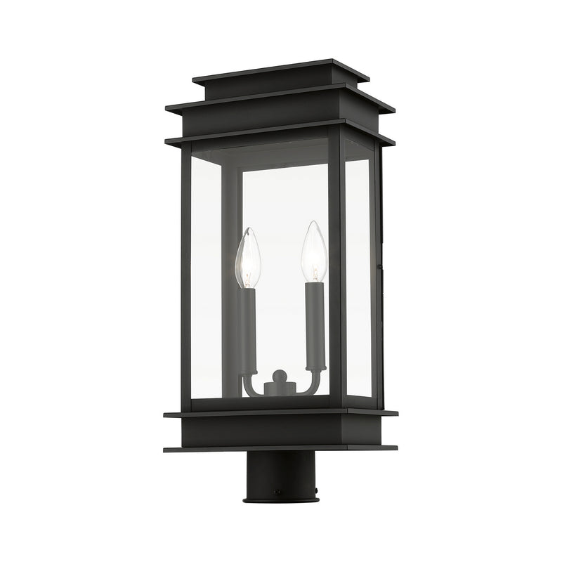Livex Lighting 2017-04 Two Light Outdoor Post Top Lantern, Black