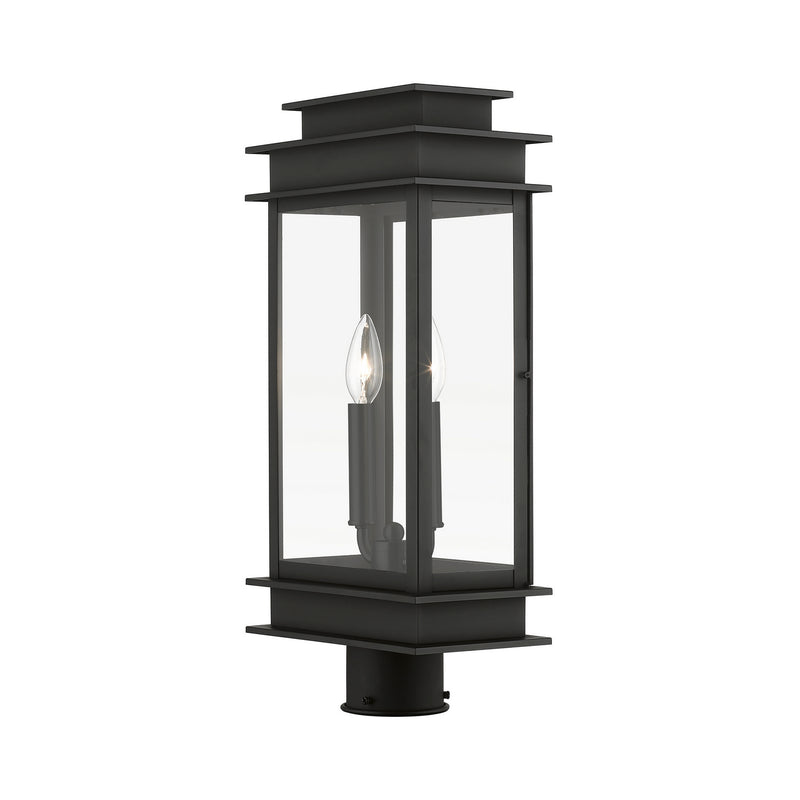 Livex Lighting 2017-04 Two Light Outdoor Post Top Lantern, Black