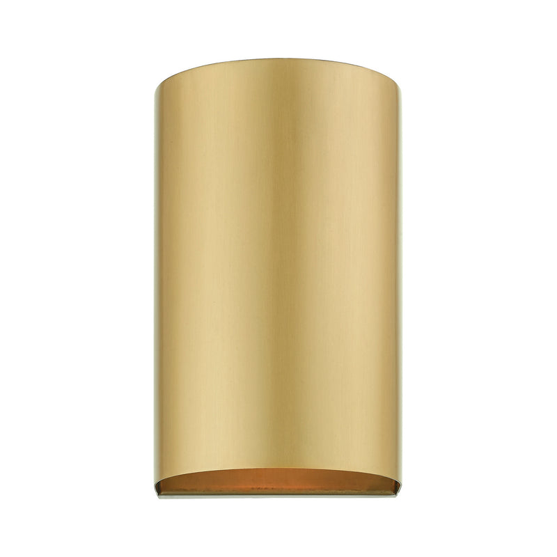 Livex Lighting 22061-32 One Light Outdoor Wall Sconce, Satin Gold