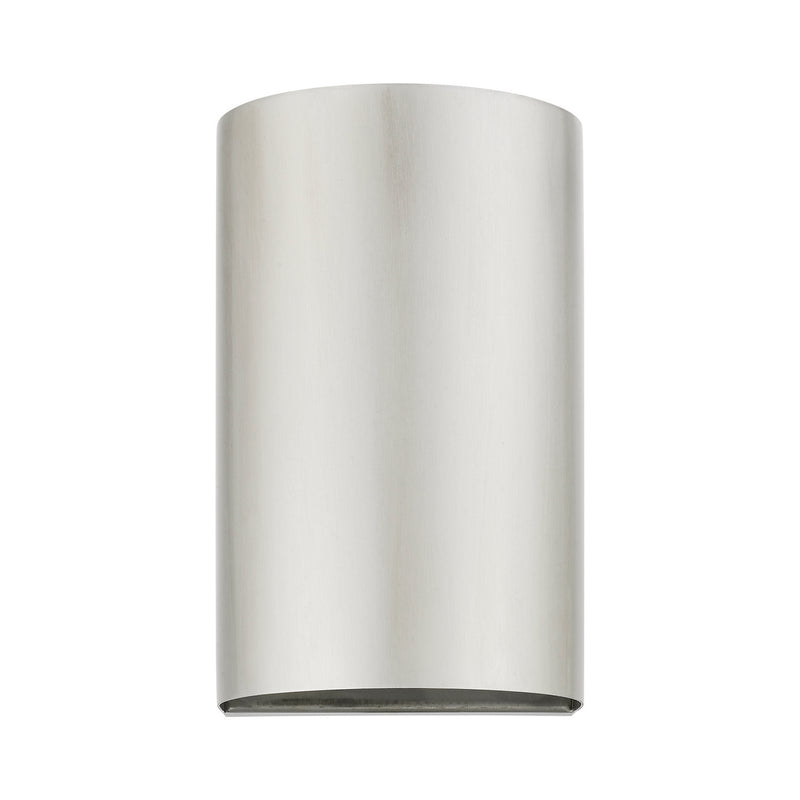Livex Lighting 22061-91 One Light Outdoor Wall Sconce, Brushed Nickel