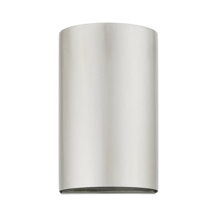 Livex Lighting 22061-91 One Light Outdoor Wall Sconce, Brushed Nickel
