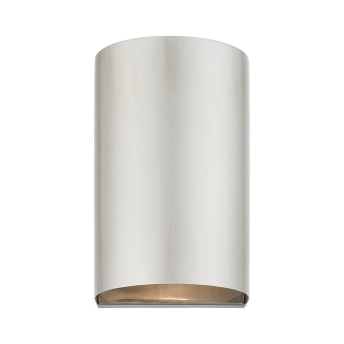 Livex Lighting 22061-91 One Light Outdoor Wall Sconce, Brushed Nickel