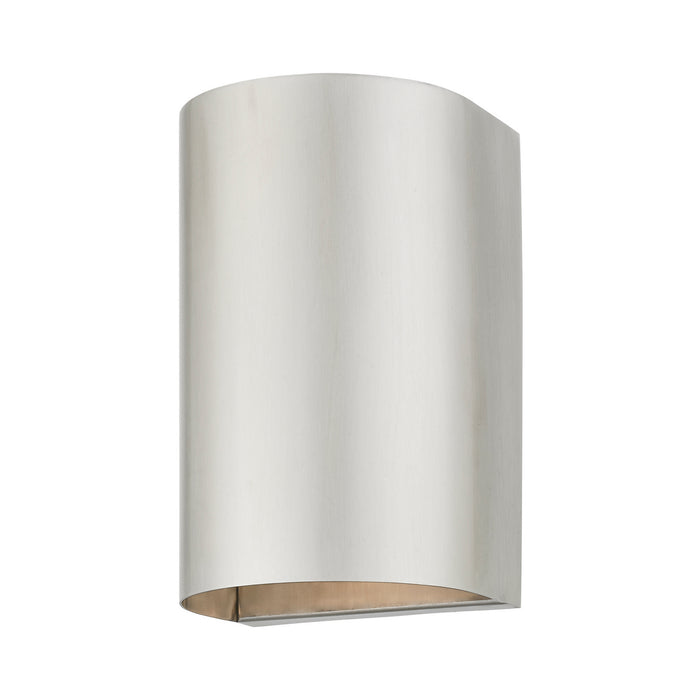 Livex Lighting 22061-91 One Light Outdoor Wall Sconce, Brushed Nickel