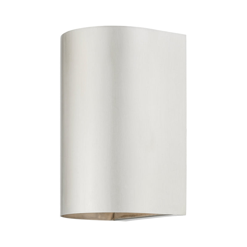 Livex Lighting 22061-91 One Light Outdoor Wall Sconce, Brushed Nickel