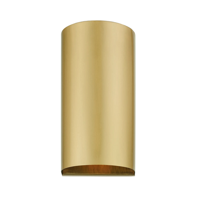 Livex Lighting 22062-32 One Light Outdoor Wall Sconce, Satin Gold