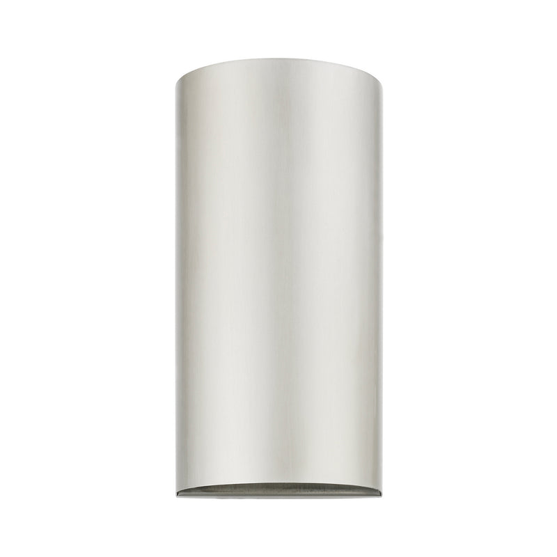 Livex Lighting 22062-91 One Light Outdoor Wall Sconce, Brushed Nickel