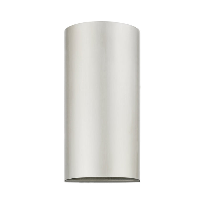 Livex Lighting 22062-91 One Light Outdoor Wall Sconce, Brushed Nickel