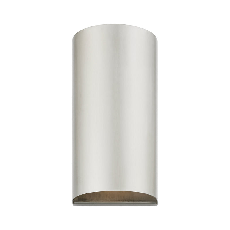Livex Lighting 22062-91 One Light Outdoor Wall Sconce, Brushed Nickel