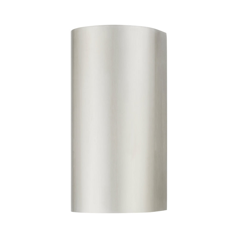 Livex Lighting 22062-91 One Light Outdoor Wall Sconce, Brushed Nickel