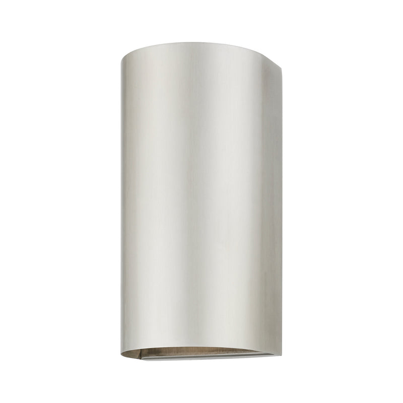 Livex Lighting 22062-91 One Light Outdoor Wall Sconce, Brushed Nickel