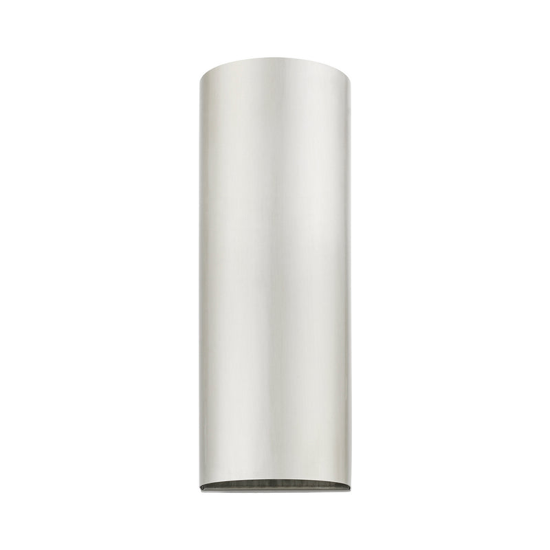 Livex Lighting 22063-91 One Light Outdoor Wall Sconce, Brushed Nickel