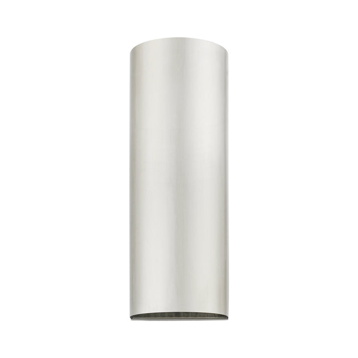 Livex Lighting 22063-91 One Light Outdoor Wall Sconce, Brushed Nickel