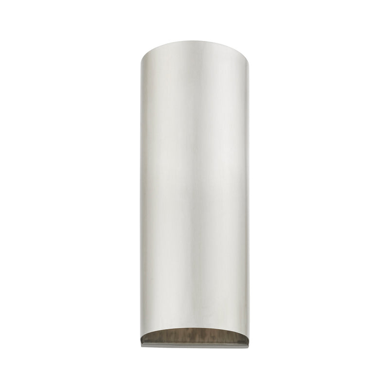 Livex Lighting 22063-91 One Light Outdoor Wall Sconce, Brushed Nickel