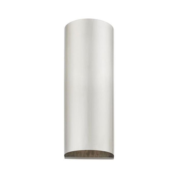 Livex Lighting 22063-91 One Light Outdoor Wall Sconce, Brushed Nickel