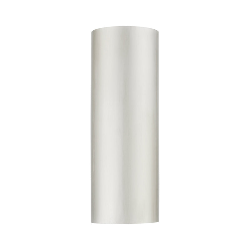 Livex Lighting 22063-91 One Light Outdoor Wall Sconce, Brushed Nickel