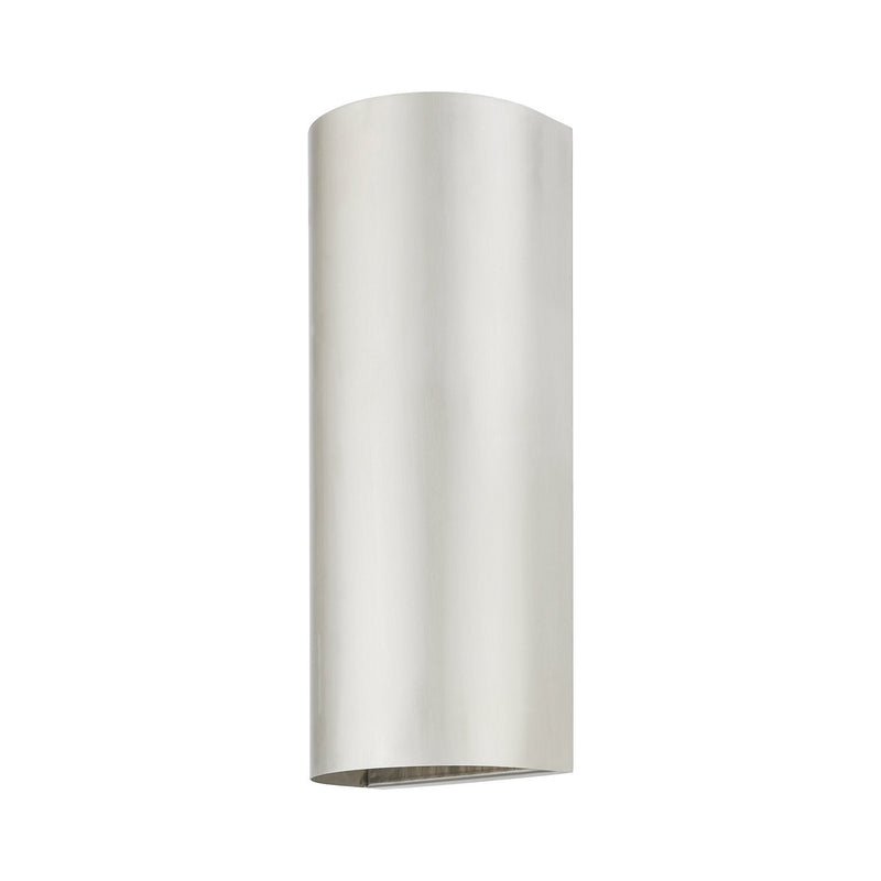 Livex Lighting 22063-91 One Light Outdoor Wall Sconce, Brushed Nickel