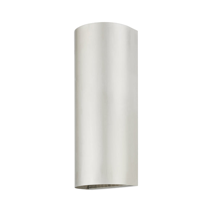 Livex Lighting 22063-91 One Light Outdoor Wall Sconce, Brushed Nickel