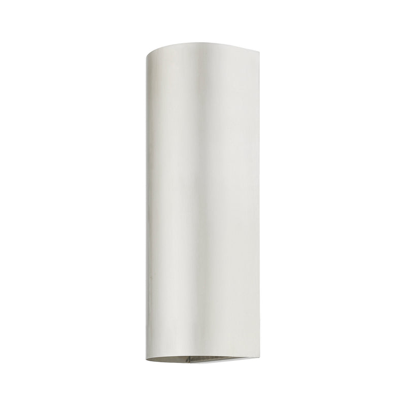 Livex Lighting 22063-91 One Light Outdoor Wall Sconce, Brushed Nickel