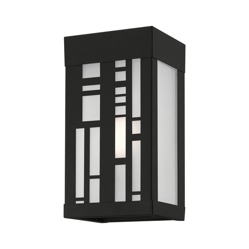 Livex Lighting 22971-14 One Light Outdoor Wall Sconce, Textured Black