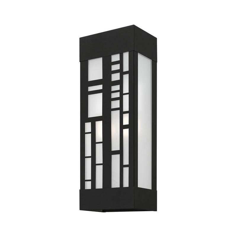 Livex Lighting 22972-14 Two Light Outdoor Wall Sconce, Textured Black