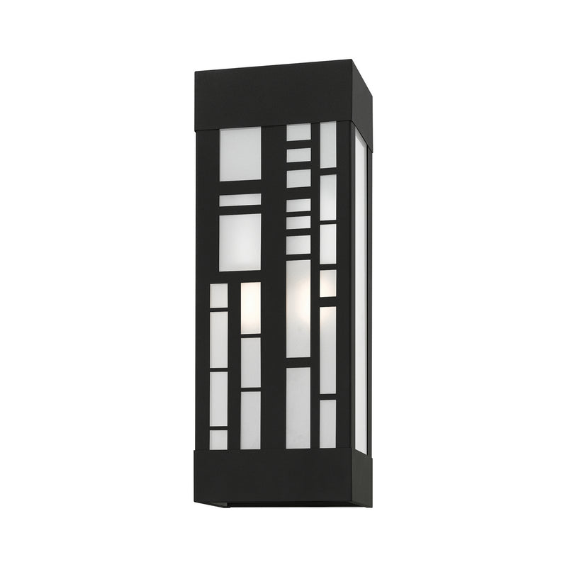 Livex Lighting 22972-14 Two Light Outdoor Wall Sconce, Textured Black